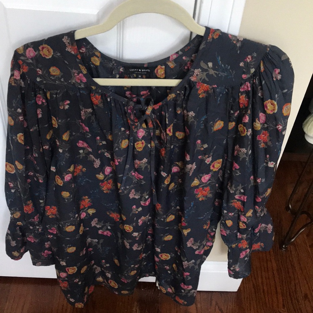 Lucky Brand peasant top -size 1X- $25